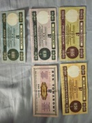 Bony towarowe PRL 0.01-0.50 $, 5 sztuk,więcej w opisie