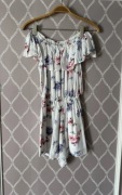 Hollister krótki kombinezon letni romper M dwuwarstwowy kwiatowy wzór 
