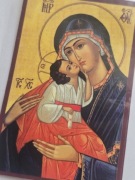 Ikonka prawosławna Grecka Matka Boska WŁODIMIERSKA z dzieciątkiem JEZUS. 