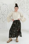 Beżowa bluza z frędzlami Andalucia Lino r. M/L Zuli by Mamacita