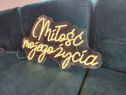 Napis LED Miłość mojego życia na wesele