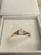 PIERŚCIONEK ZŁOTY 585 Z DIAMENTAMI 0.54 ct