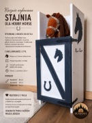 Stajnia hobby horse -ręcznie wykonana z drewna sosnowego 