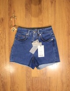 Szorty Pamela x NA-KD r. 34 jeansowe damskie krótkie nowe z metką 