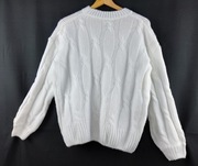 Biały sweter z warkoczami Shein M nowy bez metki