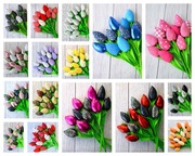 Tulipany bawełniane. Walentynki, dzień kobiet. Hand-made