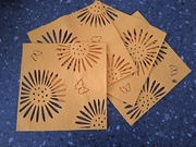 serwetki podkładki filcowe wiosenny wzór żółte 4szt