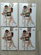 Nowy zestaw 4 pary 134-146 20DEN beżowe beż gładkie rajstopy NOQ by Knittex