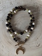 Naszyjnik kamienie naturalne Agat kamień rzeczny 48 cm SALE %