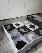 Mata Piankowa Dziecięca- Dwustronna Kojec Puzzle Edukacyjna 3w1 NOWA!