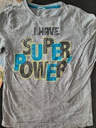 Bluzka t-shirt dziecięca bawełniana szara z nadrukiem