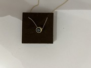 Nowy srebrny pozłacany naszyjnik z cyrkonią Kruk.