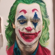 Portret rękodzieło kredki