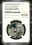 10 ZŁ 2003, PRZEMYSŁ NAFTOWY I GAZOWNICZY NGC PF69 UC #49