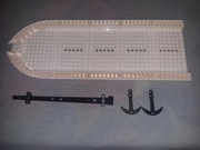 Lego kadłub statku z 5 elementów+ maszt, kotwice i 8 kołków