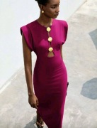 Sukienka burgundowy L