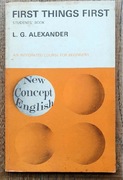 First Things First L.G.Alexander