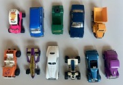 Resoraki samochodziki Matel HotWheel, Majorette, Siku, Corgi zestaw 11 szt.