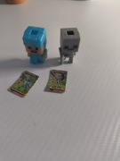 Dwie figurki Minecraft plus karty do nich 