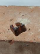 Brązowy Sygnet Regulowany – Gotycki Styl, Vintage Look