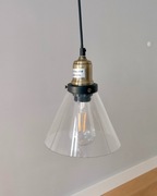 Lampa wisząca z kloszem szklanym w stylu loft / industrialnym