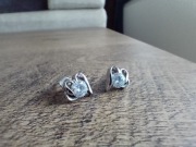 Kolczyki metalowe z cyrkonią