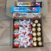 Zestaw słodyczy, Kinder niespodziana, Fererro, Schoko, Rafaello, Princessa 