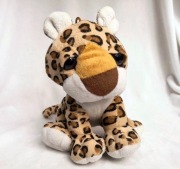 Maskotka pluszowy kotek gepard z dużymi oczami kot 21cm lampart jaguar