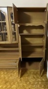Duży komplet meblościanka – szafy, witryna, półki – stan bardzo dobry