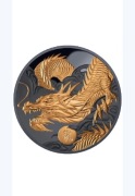 Lunar Dragon Pozłacana srebrna czarna moneta 1 oz 