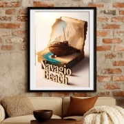 Grecja - Zakynthos - Navagio Beach -  Miniaturowa Diorama - plakat 40x60cm