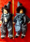 2x duży pajac klaun arlekin 