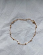 Bransoletka złota stal chirurgiczna 17 cm nowa