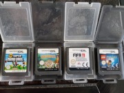 4 gry Nintendo DS - New Super Mario Bros, Fifa, Lego Harry Potter,Montezuma