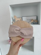 Opaska z prążka srebrzysty beż 