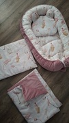 Zestaw 4el kokon,podusia, kołderka I Miś 