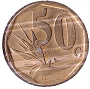 RPA 50 centów 1996 (AFRIKA BORWA), KM# 163, XF