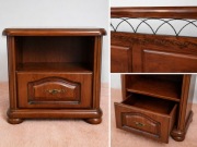 Zestaw mebli do sypialni | łóżko + komoda +2x szafka | styl klasyczny retro