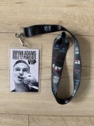 Bryan Adams - identyfikator VIP na koncerty trasy „Roll with the punches”