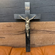 Stary  zabytkowy KRZYŻ drewniany KRUCYFIKS Chrystus ukrzyżowany