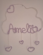 Imię w chmurce ze sznurka 