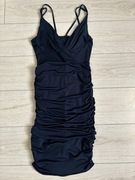 Wieczorowa imprezowa sylwestrowa sukienka marszczona brokatowa obcisła hit