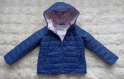 Kurtka dla dziewczynki Endo 92 wiosna jesień granatowa z kapturem pikowana
