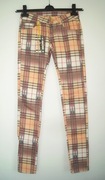 spodnie w kratę 26 s xs