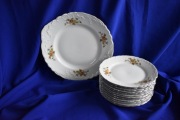 Talerze deserowe i patera Porcelana Ćmielów Rococo