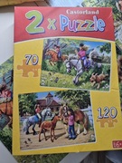 Puzzle 120 i 70 koniki konie castorland