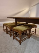 Taboret krzesło PRL - komplet 6 taboretów