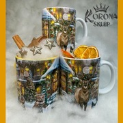 Kubek świąteczny z autorską grafiką