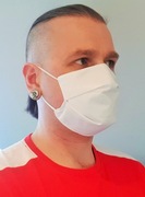 Maseczka wielorazowa bawełniana białe Streetwear