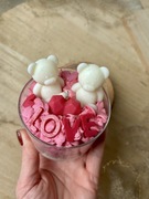 Walentynkowa zapachowa świeca sojowa misie walentynki 180 g